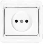 Розетка 1-м СП Валери 16А IP20 без заземл. бел. UNIVersal В0022, врезной