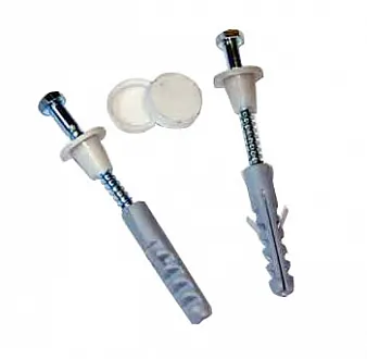 Крепеж для унитаза к полу 2 болта СИМТЕК , А-30, белое, пакет