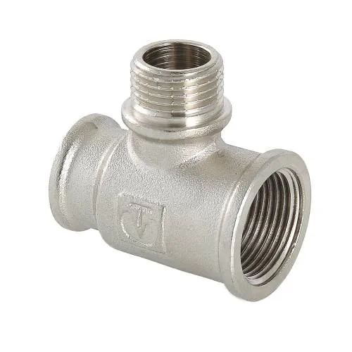 Тройник  3/4"х3/4"х1/2" ш-г-г., ник., лат.,  Valtec