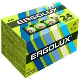 Элемент питания Ergolux 14212 алкалиновый AA/LR6 1.5В Alkaline BP-24 (цена за 1 шт./уп.24 шт)