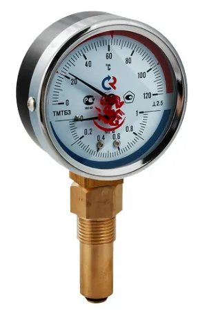 Термоманометр ТМТБ-31Р Ду 80 с нижним подкл. 1/2", 10 бар, 0-120*