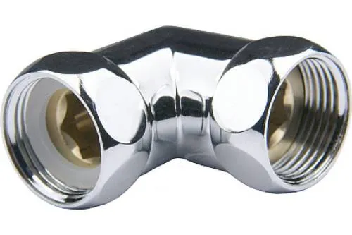 Соединение угловое 3/4" г - г. с накидной гайкой для П/суш (пара), латунь хром.