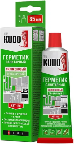 Герметик Kudo Home санитарный силиконовый (85 мл) бесцветный