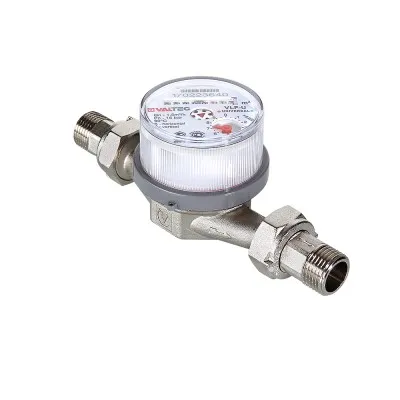 Счетчик воды VALTEC универс. Ду15 (1/2"),110 мм БЕЗ СГОНОВ, латунь, (ЖЦ)