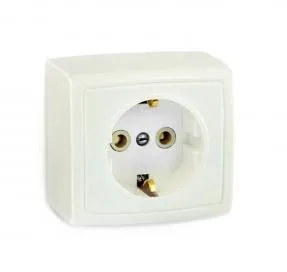 Розетка 1-м ОП Елизавета РА16-227 16А IP20 с заземл. сл. кость Кунцево 6455