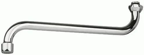 Излив трубчатый S-образный с аэратором 30см MELODIA MKP20702P