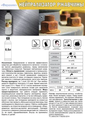 Ивитек Нейтрализатор ржавчины Еврахим