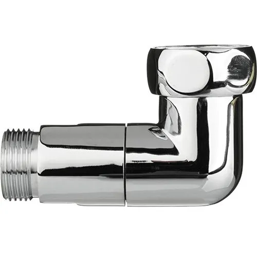 Соединение угловое 1" x 3/4" г - ш. с накидной гайкой для П/суш (пара), латунь хром