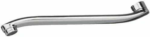 Излив плоский для ванны, S-образный, 30 см, MELODIA MKP20707P, Terma 20707