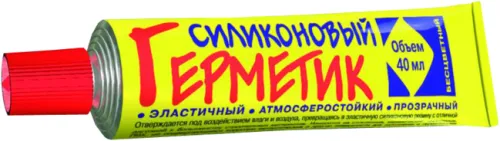 Новбытхим силиконовый герметик эластичный атмосферостойкий (40 мл) бесцветный 