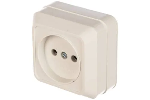 Розетка 1-м ОП Олимп 16А IP20 без заземл. бел. UNIVersal О0022
