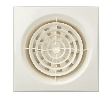 Вентилятор накладной AURA D100 обр.клапан Ivory DICITI