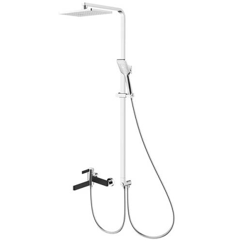 ARGO 3506P/C PERS Смеситель для душа со стойкой, хром/чёрный, d-35