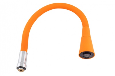 Излив для кухни гибкий оранжевый с 2-х режимной насадкой аэратор-душ №6