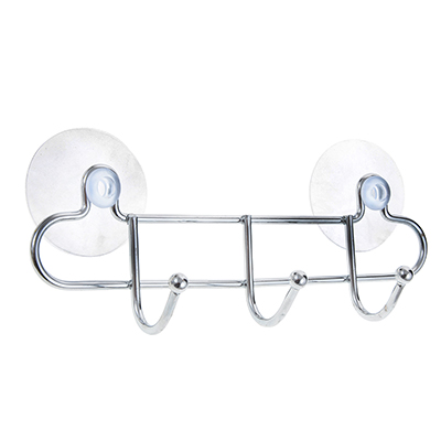 Крючок тройной Hooky арт.29 17 03, хром, на липучках