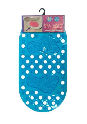 Коврик в ванну противоскользящий, массажный 66х33 см синий