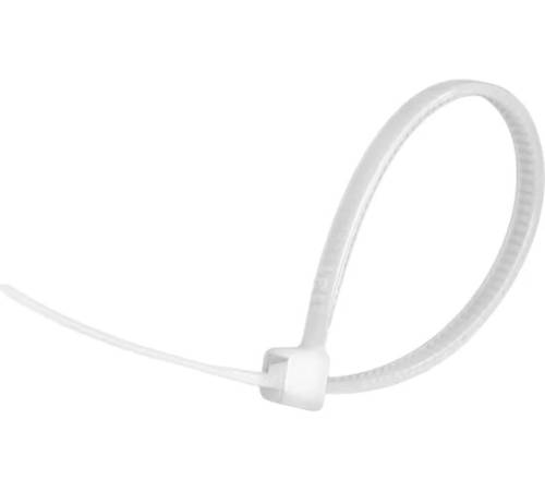 Стяжки кабельные нейлоновые 3x200 белые (100шт.) vertextools СНБ-3-200