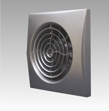 Вентилятор накладной AURA D100 обр.клапан Dark gray metal DICITI
