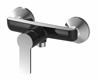 ARGO 3506P OLIMP black Смеситель для душа, хром/чёрный