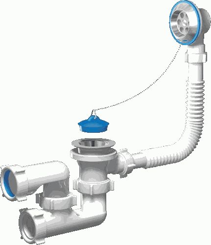 Обвязка АНИ E250 регулируемая  1 1/2", с выпуском и переливом