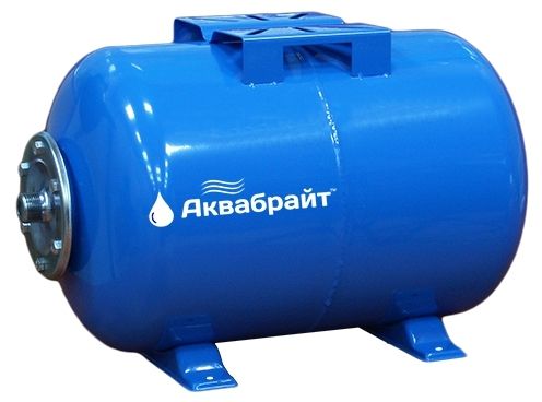 Гидроаккумулятор "АКВАБРАЙТ" ГМ-24 Г (24л, горизонтальный, подключение 1")