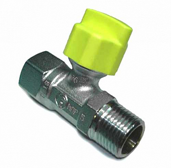 Кран шар., ГАЗ, с фиксатором, В - Н, латунь, хpом, 1/2" FORNARA