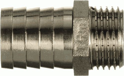 Переходник для резин. шланга  1/2" ш - 20 мм,  ник.лат., TRm 06226