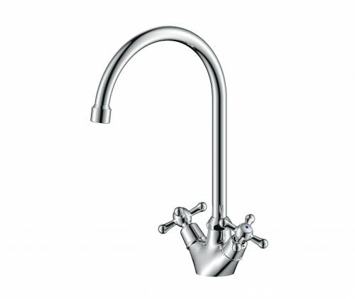 ARGO 062 DOM Смеситель для кухни, J-образный излив, керамическая кран букса 1/2"