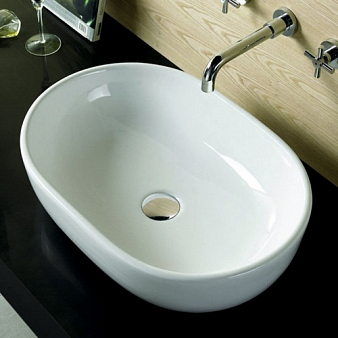 Умывальник "MELANA" накладной, 590х405х145мм, белый