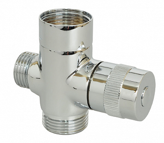 Дайвотер картриджный, 3/4" х 1/2" х 3/4", В - Н - Н, латунь, хpом, короб  "ARGOTECH"