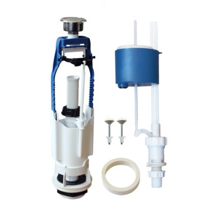 Арматура д/унит., 105.57.14.0 (69.57.14.0) Псков, кнопка, нижн. подв., бел.