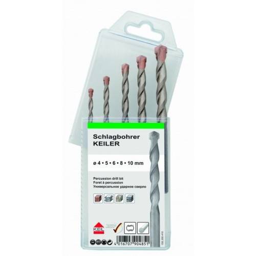 Сверло ударное универсальное "KEILER" 5 штук (4,5,6,8,10) KEIL, Германия