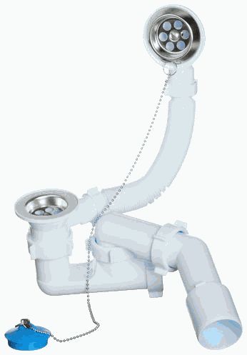 Обвязка АНИ E251  для ванны регул. с перех. трубкой , 45*50 - 50 мм.