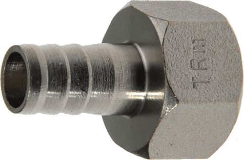 Переходник для резин. шланга  1/2" г - 10 мм,  ник.лат.,  TRm 06231