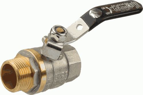 Кран шар. 1 1/2" г-ш рычаг, лат. ник. TERMA CB 30232