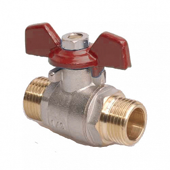 -- Кран шар. 1" ш-ш  бант, лат. ник. Best, CK,, UTEC