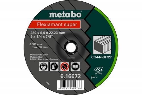 Диск (Круг) обдирочный камень Flexiamant S, 230 x 6 х 22 Metabo