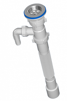 Сифон-гофра АНИ G108  1.1/2*40/50  с отвод.стир. маш. длина до 800 мм