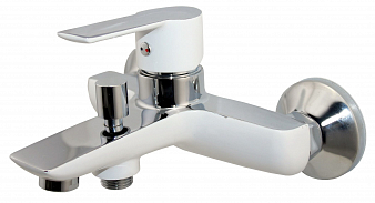 ARGO 3505P OLIMP white Смеситель для ванны, хром/белый