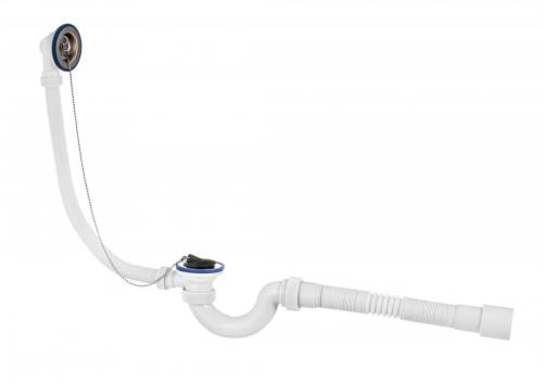 Сифон для ванны Virplast 1 1/2"х40 с выпуском d70 мм c соединением 40/50 мм