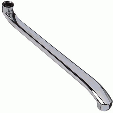 Излив плоский для ванны, S-образный, 45 см, Terma 20709, Melodia MKP20709P