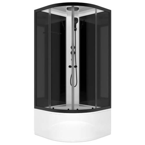УЦЕНКА 20% Кабина CLASSICA Black 90х90 высокий, прозр.стек.,чер.стен.,черн.пр. MB01034