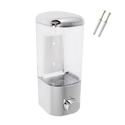 SonWelle Дозатор для жидкого мыла 500мл, 8,5х8,5х20см, пластик хром, HS-40801