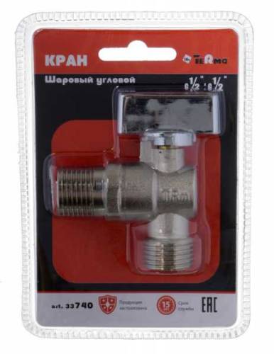 Бытовой кран шар. угловой 1/2"х1/2" ш-ш 740, TRm 33740