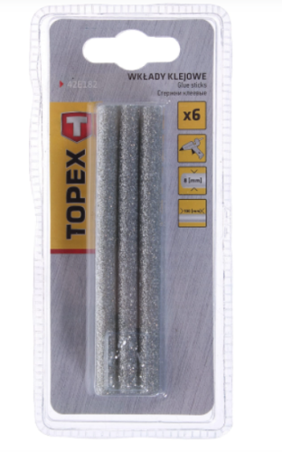 Стержни клеевые 8x100 мм серебряные 6 шт.