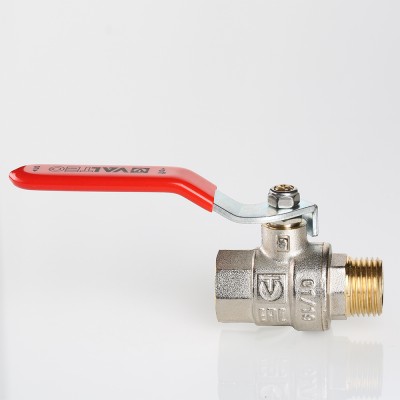 Кран шар. 1/2" г-ш  рычаг, лат. ник.  VALTEC BASE