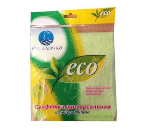 Салфетка универс. РУСАЛОЧКА ECO LINE микрофибра *10/50