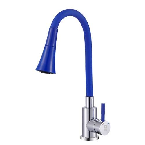 ARGO 3512 SOLID blue Смеситель для кухни, гибкий излив с двумя режимами потока