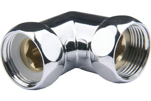 Соединение угловое 1 1/4" х 1 1/4" г - г. с накидной гайкой для П/суш (пара), латунь хром.