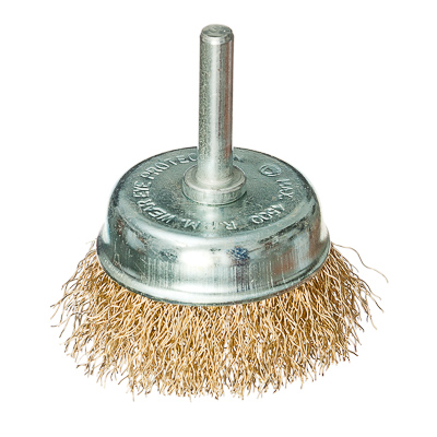 FALCO Щетка металл. со шпилькой для дрели 50мм (чашка)